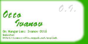 otto ivanov business card