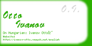 otto ivanov business card